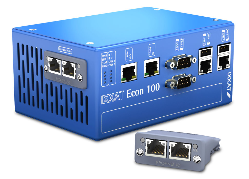 Controle de máquinas e conectividade de rede industrial combinadas com o novo IXXAT Econ 100